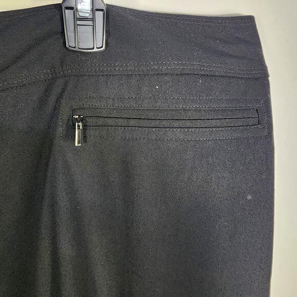 Lane Bryant Womens Cropped Pants Plus Size 28 Black Wide Leg Zip Pockets Stretch - Picture 5 of 12